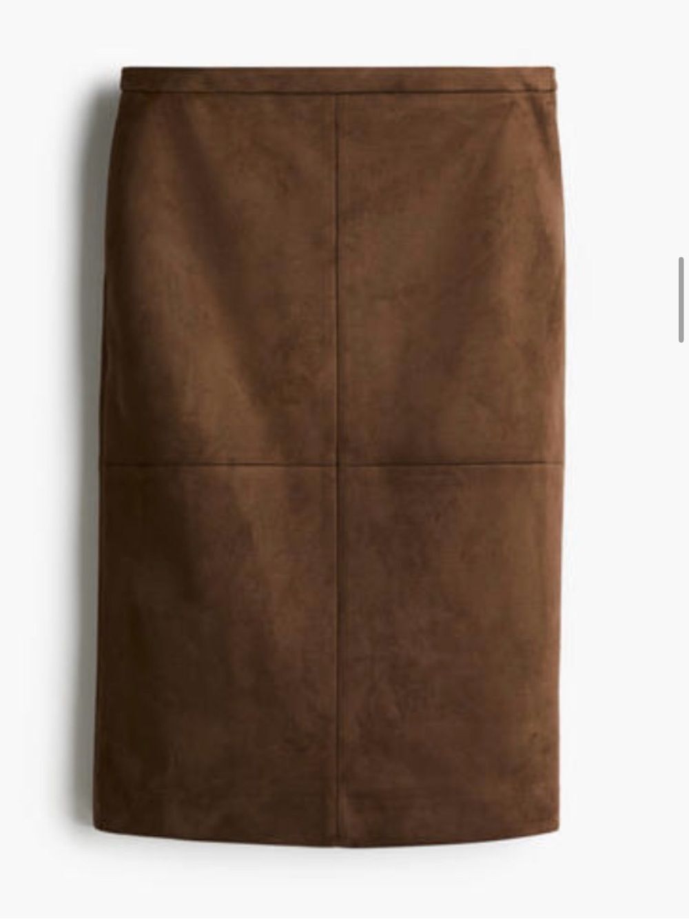 H&M Faux Suede Pencil Skirt Brown Tan Size 6 Office Work